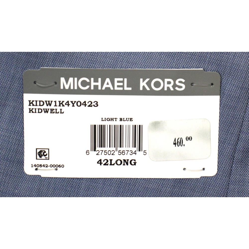 Michael Kors Kidwell Suit Jacket Mens 42 L Light Blue Wool Classic Fit Stretch - Picture 2 of 7